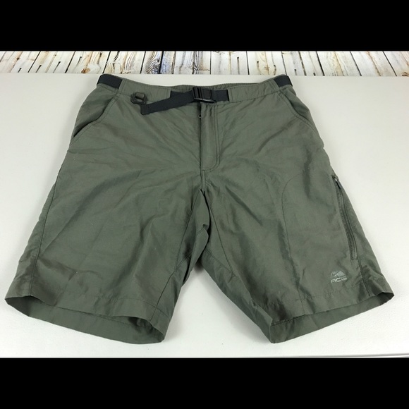 green hiking shorts